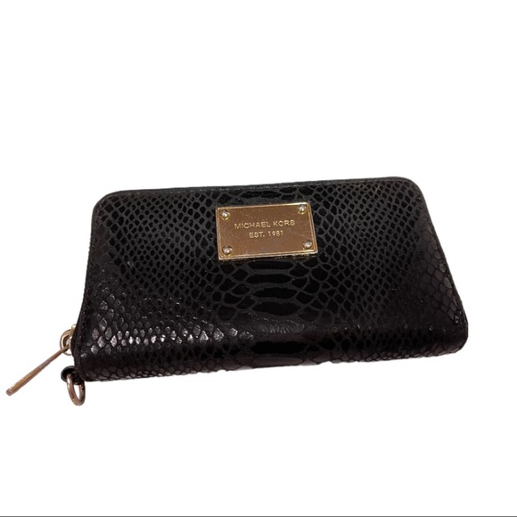 michael kors snakeskin wallet